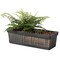 Outdoor and Indoor Rectangle Trough Plastic Planter Box, Vegetables or Flower Planting Pot, Brown